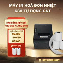 Máy in hoá đơn nhiệt K80 tự động cắt / in hoá đơn