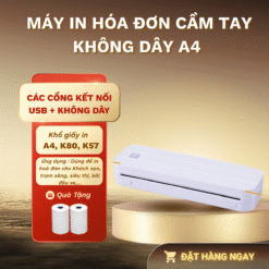 Máy in hóa đơn cầm tay không dây a4